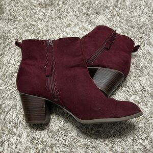 Oxblood booties